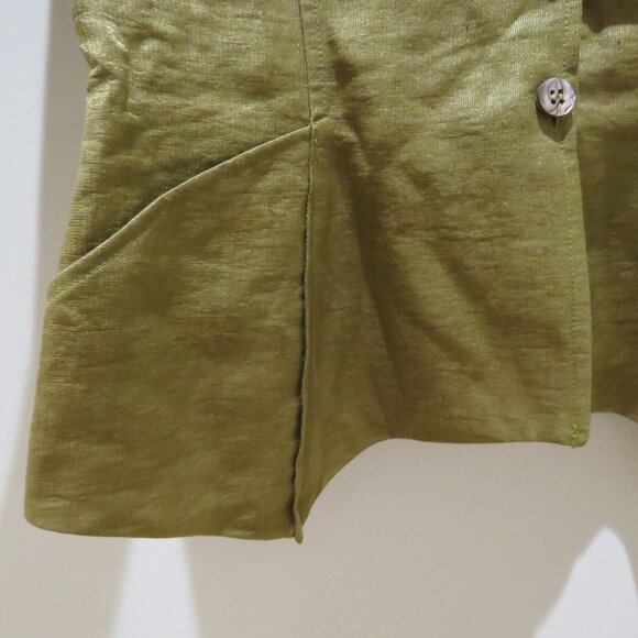 VINTAGE KENZO Linen Blend Lightweight Point Hem Blazer Academia Avant Garde - Picture 5 of 14